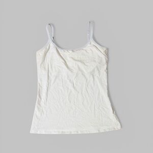 Pact Organic Cotton Blend White Camisole Tank Top
